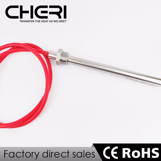 전기 저항 튜브 공기 왁스 연필 관형 요소 플랜지 또는 스레드 실리콘 와이어가있는 스테인레스 스틸 적외선 물 침수 카트리지 히터